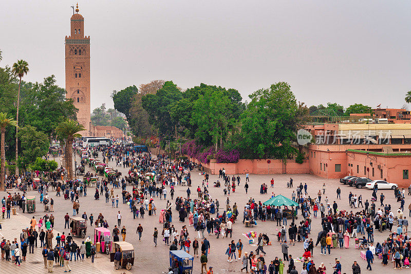 摩洛哥马拉喀什Djemaa El Fna广场
